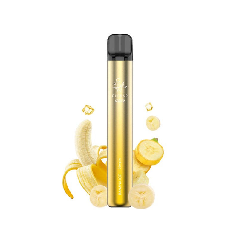 Elf Bar 600V2  Banana Ice vape cu 2% nicotina